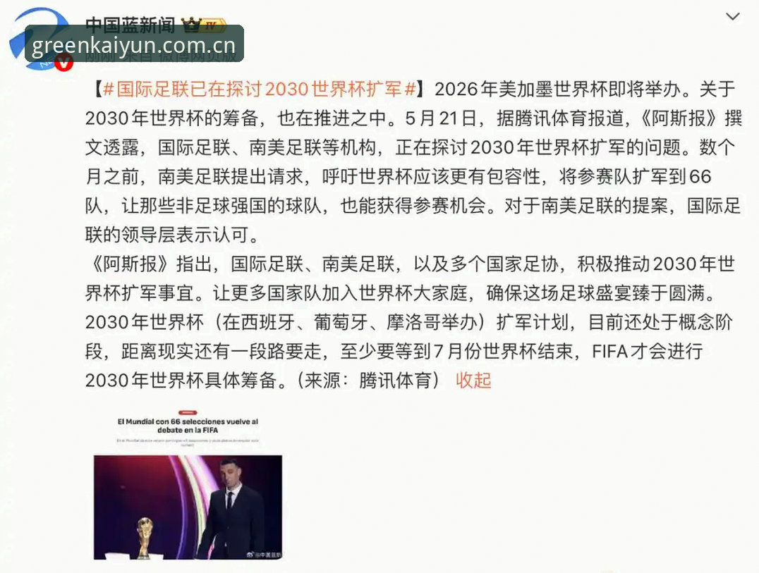 2030世界杯扩军至66队可能性全面解析：中国男足迎来历史性机遇